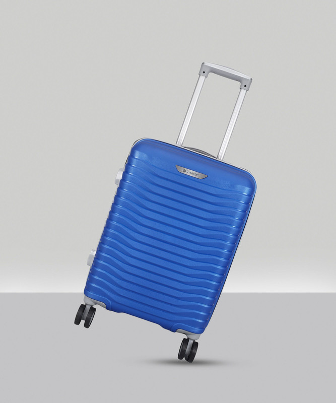 TrekLite Hard Sided,Combination Lock,8 Wheel Trolley Bag For Unisex-Royal Blue Cabin & Check-in Set 8 Wheels - 20 inch