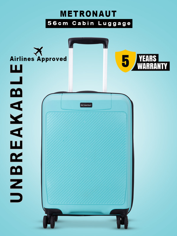 METRONAUT Small Cabin Suitcase Luggage Trolley with Number Lock