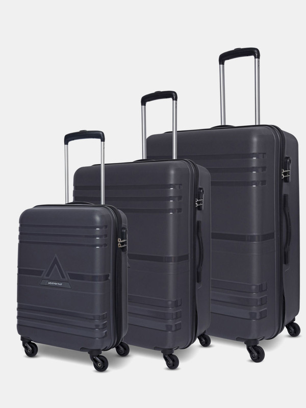 ARISTOCRAT Airstop 3 (Small 53cm | Medium 63cm | Large 73cm) - Trolley Bag Cabin & Check-in Set 4 Wheels - 29 Inch