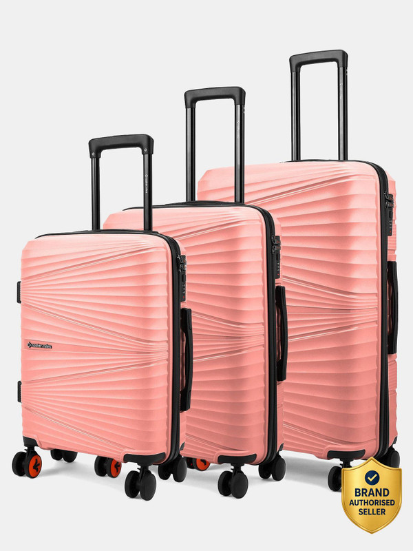 NASHER MILES Mumbai Hard-Sided Polypropylene Shell 55, 65 & 75cm Trolley Bags for Travel Cabin & Check-in Set 8 Wheels - 28 inch
