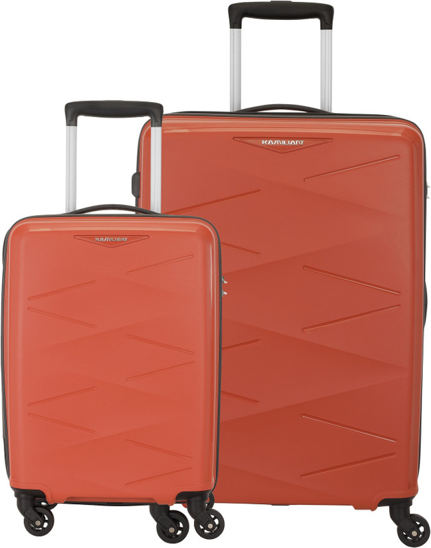 Kamiliant by American Tourister (Small 55 Cm | Medium 68 Cm)Combination Lock-Triprism Cabin & Check-in Set 4 Wheels - 26 inches