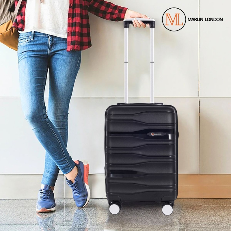 Marlin London UDAAN Light-Weight & Durable Polyproylene Hard Luggage Check-in Suitcase 8 Wheels - 28 inch