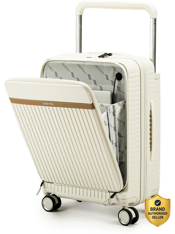 Assembly Polycarbonate Trolley Luggage Bag (45L) with USB Charging Port Cabin Suitcase 8 Wheels - 20 inch