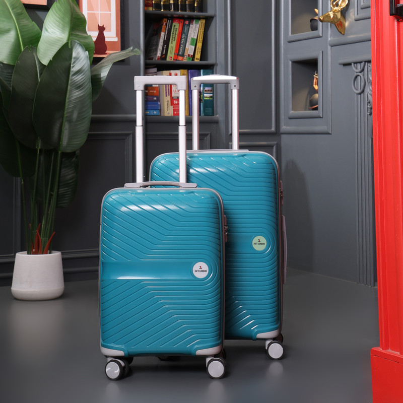 JACY LONDON SET OF 2 Unbreakable PP suitcases (Small,Medium and Large)) Cabin & Check-in Set 8 Wheels - 26 inch