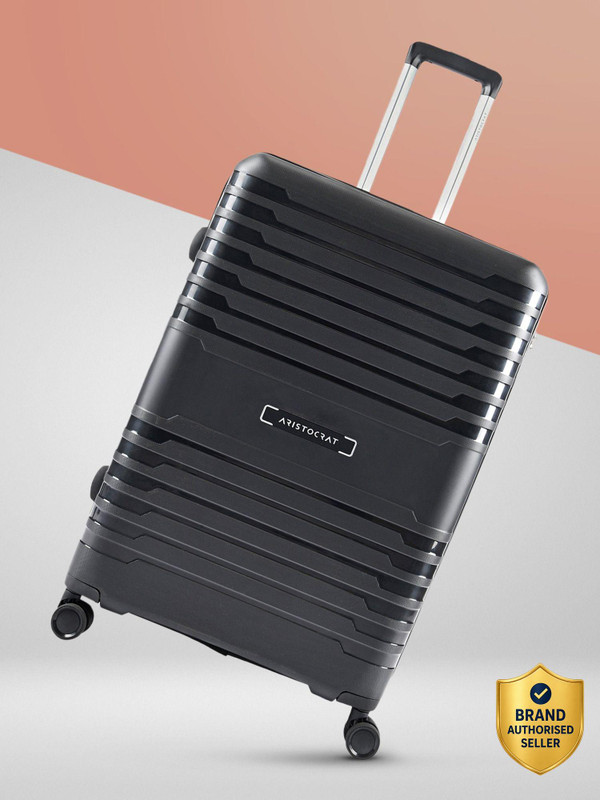 ARISTOCRAT 8W STROLLY LARGE 360 BLACK Check-in Suitcase 8 Wheels - 20 Inch