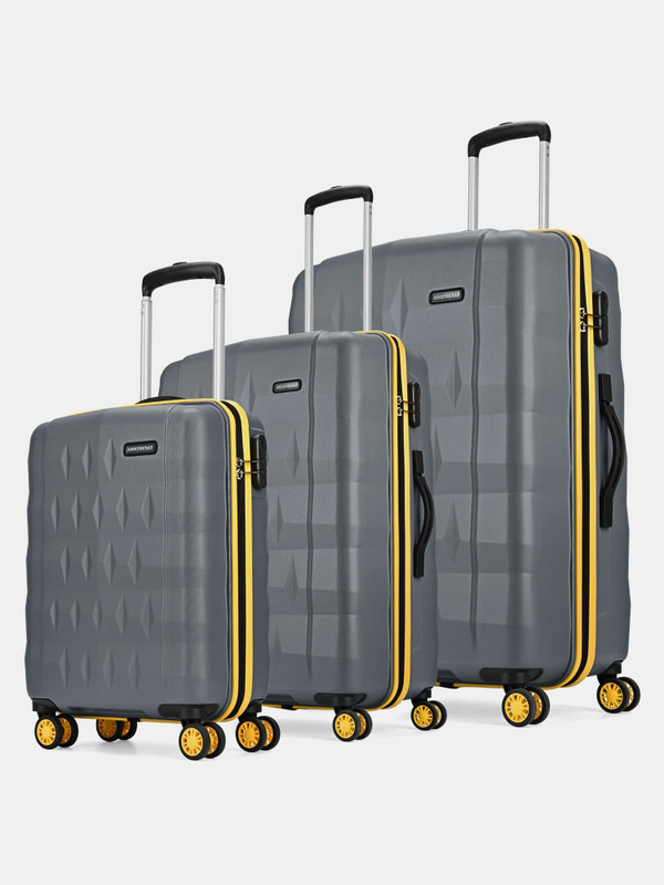 ARISTOCRAT Comet Set of 3 Trolley 56, 66, & 76cm, Small+Medium+Large Hard Luggage, 8-Wheel Cabin & Check-in Set 8 Wheels - 30 inch