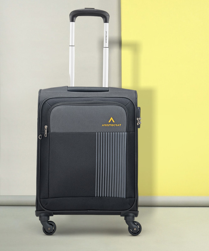 Aristocrat Nile Polyester 54 cms Black Soft Sided Carry-On