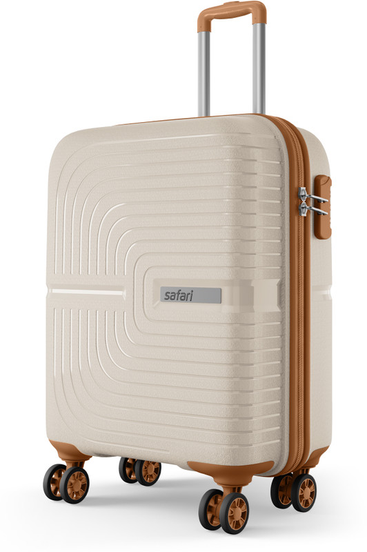 SAFARI Eclipse Neo 55 4W Luxury Beige Cabin Suitcase 8 Wheels - 22 Inches
