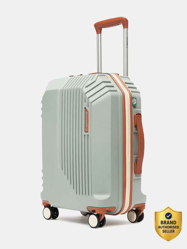 Uppercase Vector Sustainable Trolley Bag, 8 Wheel Luggage, TSA Lock & Anti-Theft Zippers Cabin Suitcase 8 Wheels - 22 inch