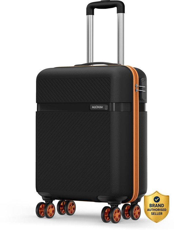 Safari Fury 55 4W Black Tan Cabin Suitcase 8 Wheels - 22 Inches