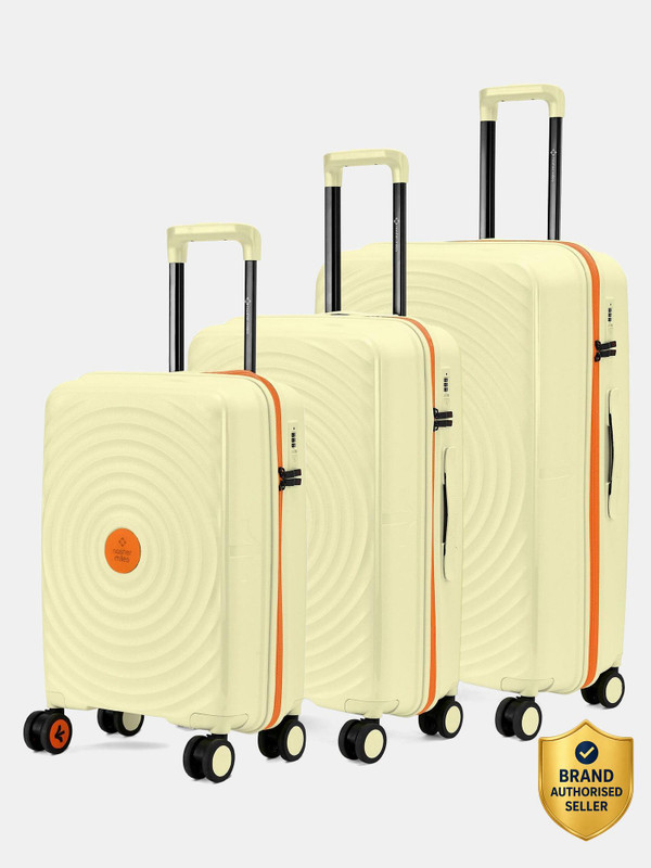 NASHER MILES Goa Polypropylene Hard-Sided Trolley Bags 55, 65 & 75 cm Lightweight Durable Cabin & Check-in Set 8 Wheels - 28 inch