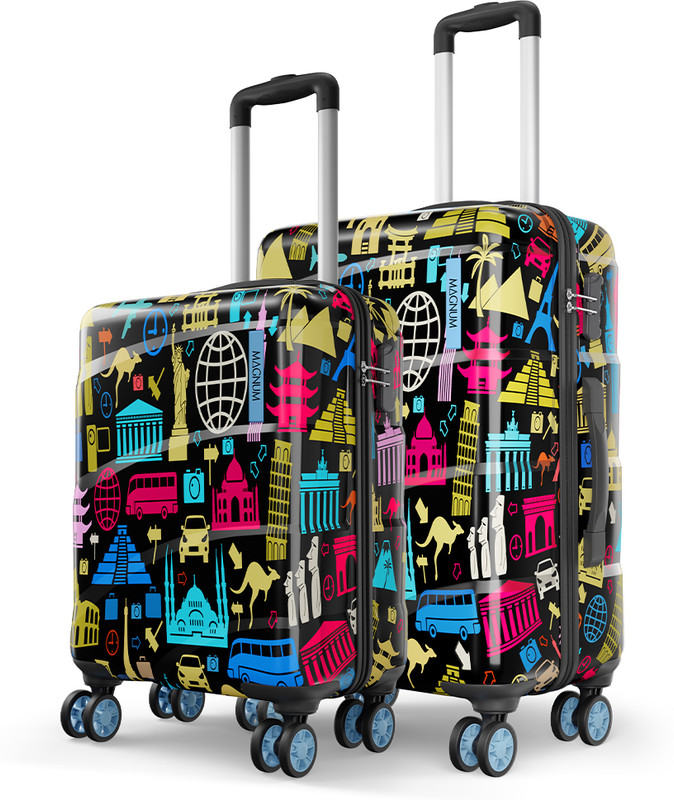 Safari WANDERLUST PLUS 55/65 4W PRINTED Cabin & Check-in Set 8 Wheels - 27 Inches