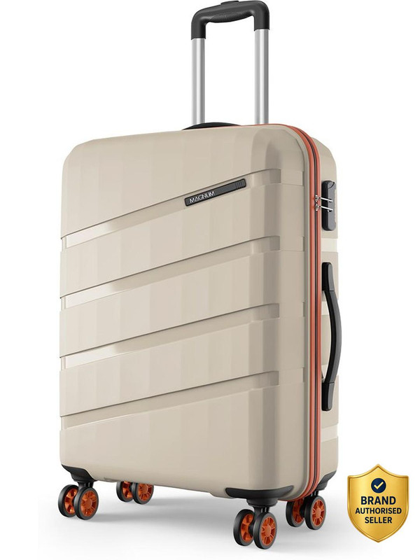 Safari Evolix 66 4W Luxury Beige Check-in Suitcase 8 Wheels - 26 Inches