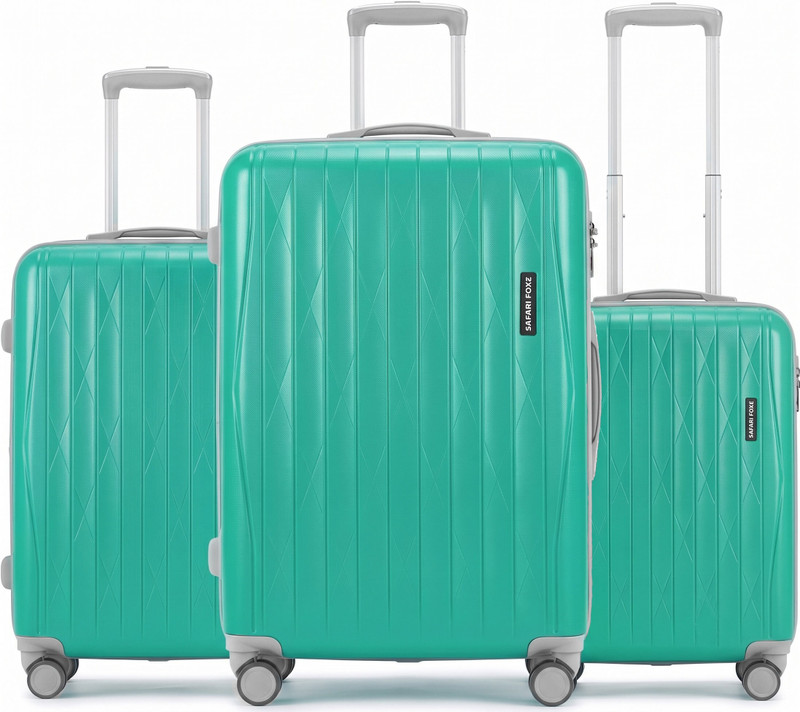 safari foxe Diamond Finsh Style Suitcase Check-in Suitcase 4 Wheels - 25 inch