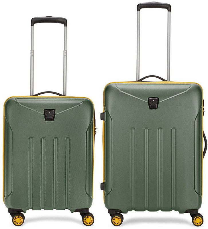 ARISTOCRAT Falcon Pro 2 (Small 55cm Medium 65cm) Suitcase Cabin & Check-in Set 8 Wheels - 26 Inch
