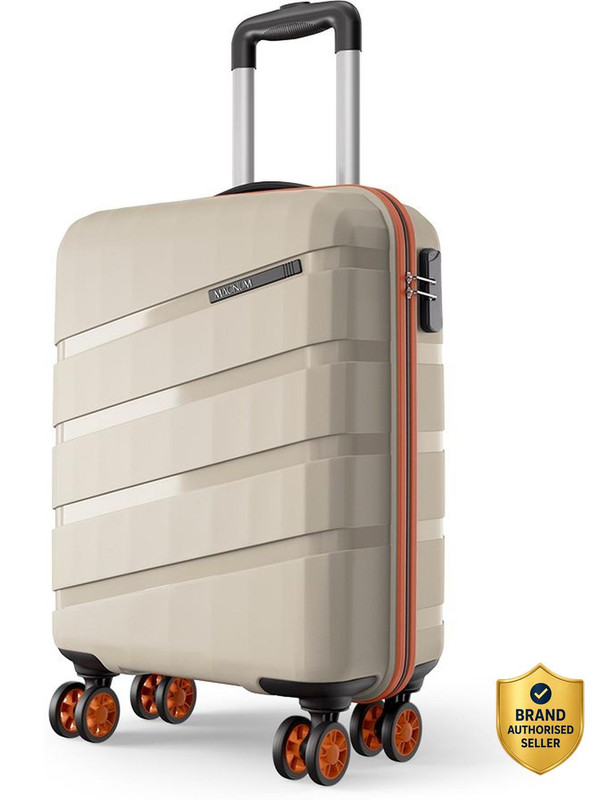 Safari Evolix 55 4W Luxury Beige Cabin Suitcase 8 Wheels - 22 Inches