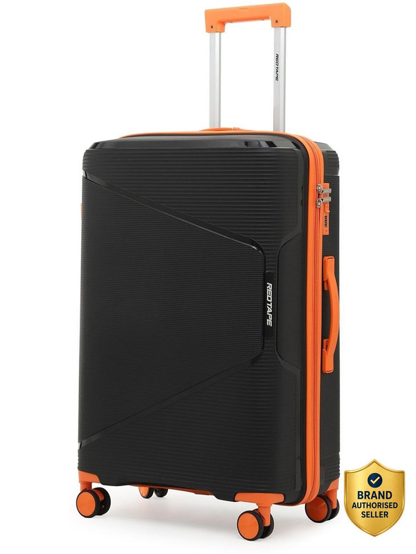 Red Tape Unisex 100L Polypropylene Hard Trolley Bag With Mobile Holder Check-in Suitcase 8 Wheels - 28 inch