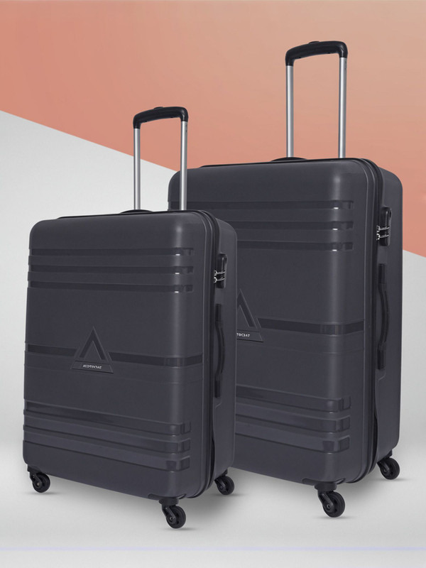 ARISTOCRAT Airstop 2 (Small 53cm | Medium 63cm) - Trolley Bag Cabin & Check-in Set 4 Wheels - 25 Inch