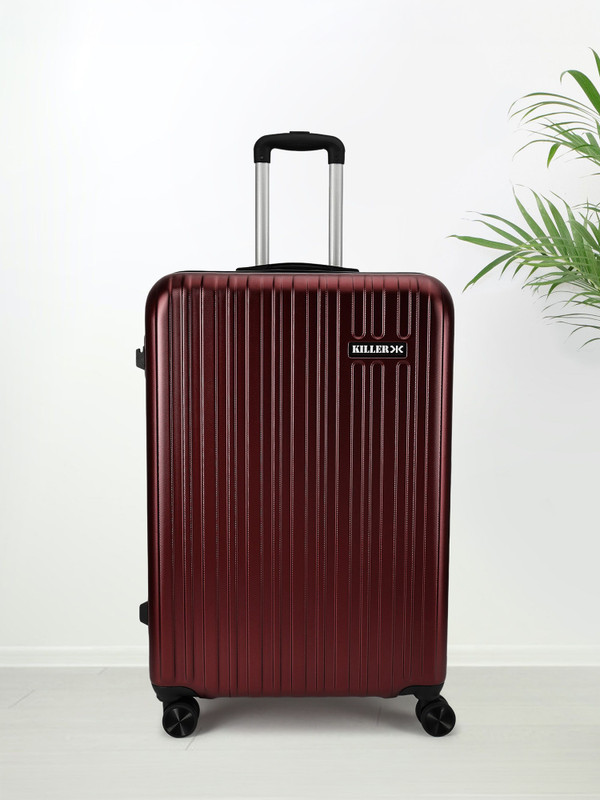 WROGN Vivid-Light-Weight & Durable Polycarbonate Blue Hard Luggage Check-in Suitcase 8 Wheels - 20 Inch
