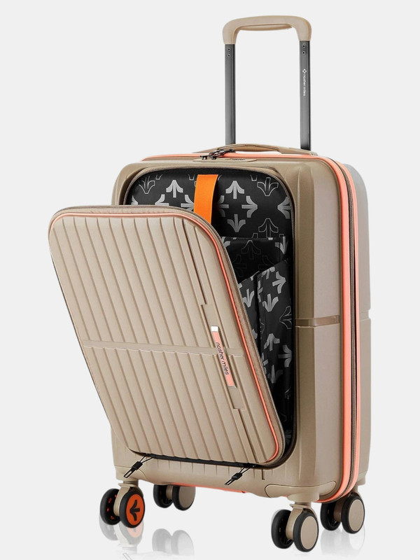 NASHER MILES Springfield HardSide Polypropylene Laptop Compartment Trolley Bag Cabin Suitcase 8 Wheels - 20 inch