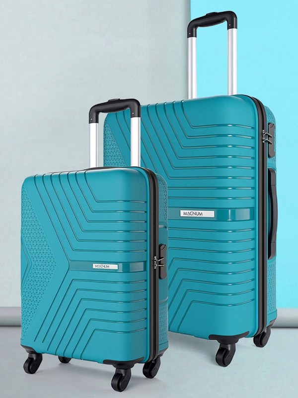 Safari Magnum Zeno Set of 3 (Small 55cm | Medium 65cm | Large 75cm) 4W Cabin & Check-in Set 4 Wheels - 30 Inches