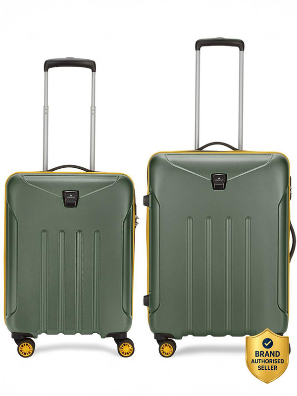 ARISTOCRAT Falcon Pro 2 (Small 55cm Medium 65cm) Suitcase Cabin & Check-in Set 8 Wheels - 26 Inch