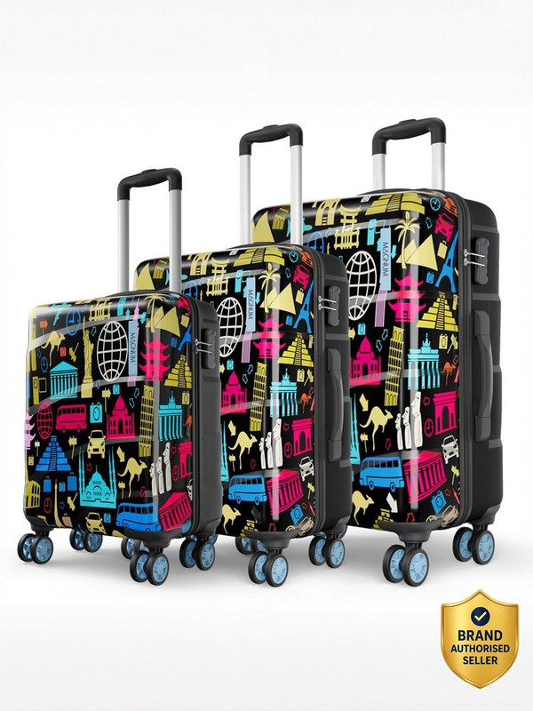 Safari WANDERLUST PLUS 55/65/75 4W PRINTED Cabin & Check-in Set 8 Wheels - 31 Inches