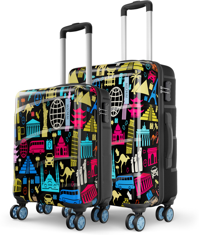 Safari WANDERLUST PLUS 55/65 4W PRINTED Cabin & Check-in Set 8 Wheels - 27 Inches