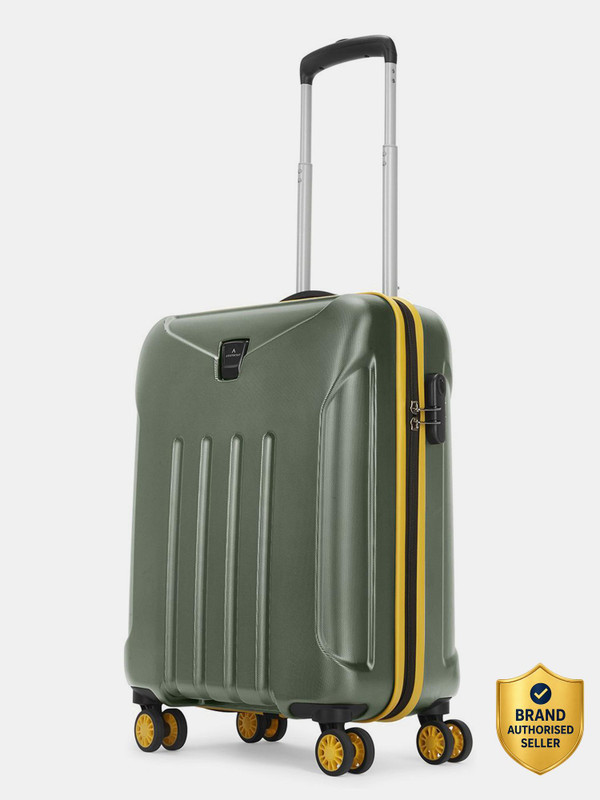 ARISTOCRAT Falcon Pro Polycarbonate | Trolley Bag With Combination Lock Cabin Suitcase 8 Wheels - 22 Inch