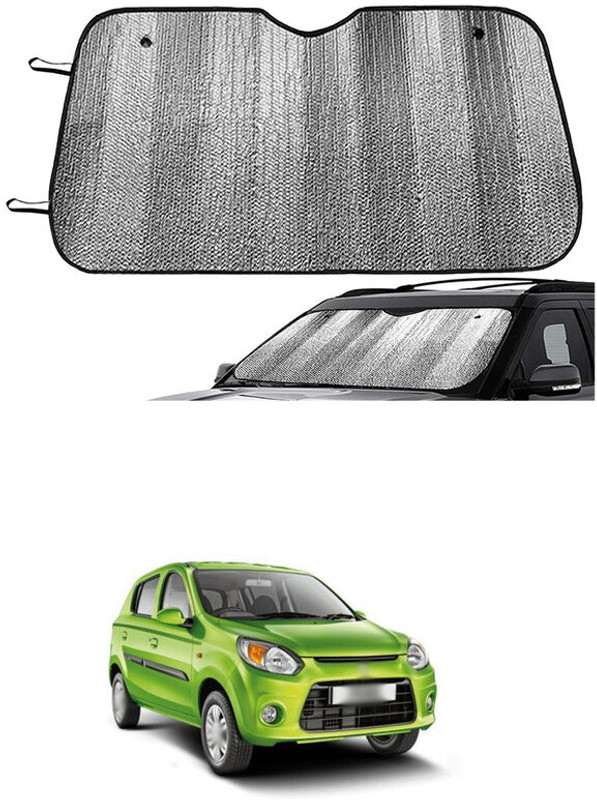 GONAMA Windshield Sun Shade For Maruti Suzuki Alto 800(Silver)