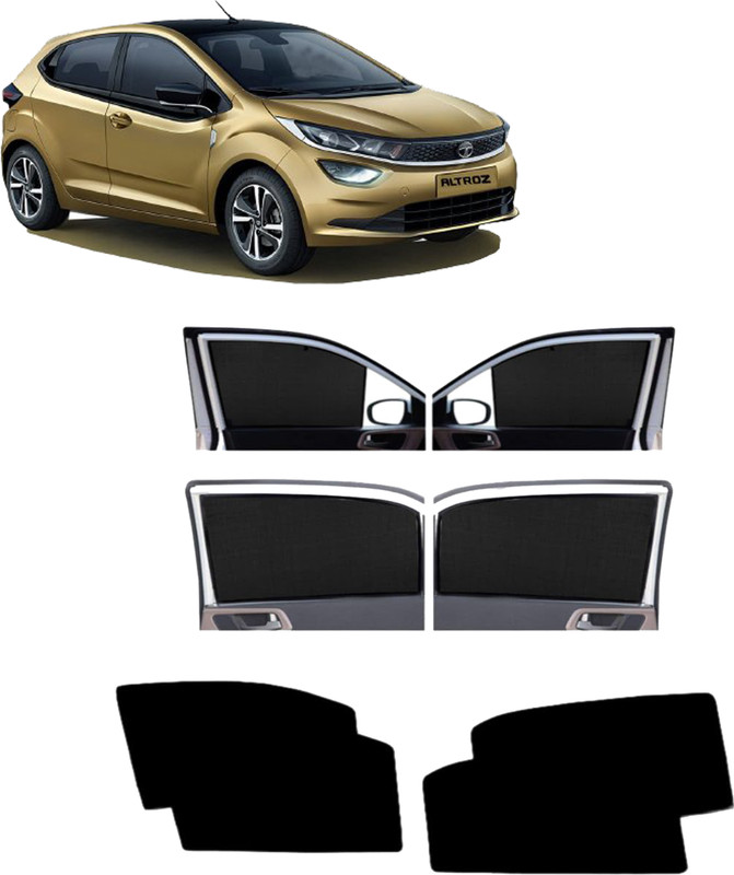 DreamRow Side Window Sun Shade For Tata Altroz(Black)