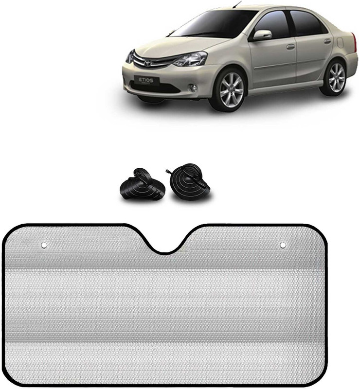Kingsway Windshield, Dashboard Sun Shade For Toyota Etios(Silver)
