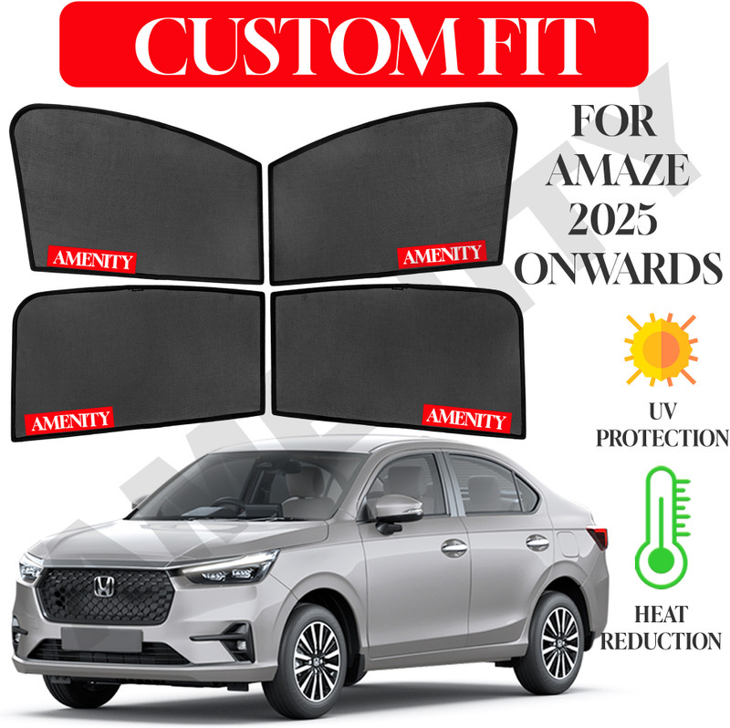 amenity Side Window Sun Shade For Honda Amaze(Black)