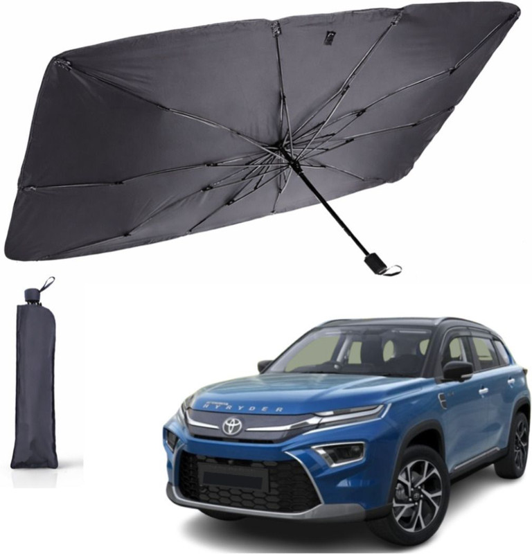 Aadikart Windshield, Dashboard Sun Shade For Toyota Urban Cruiser Hyryder(Black, Silver)