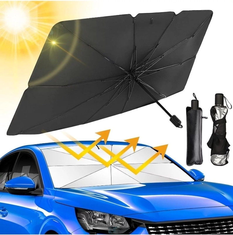 Vidji Style Dashboard Sun Shade For Universal For Car Universal For Car(Black)