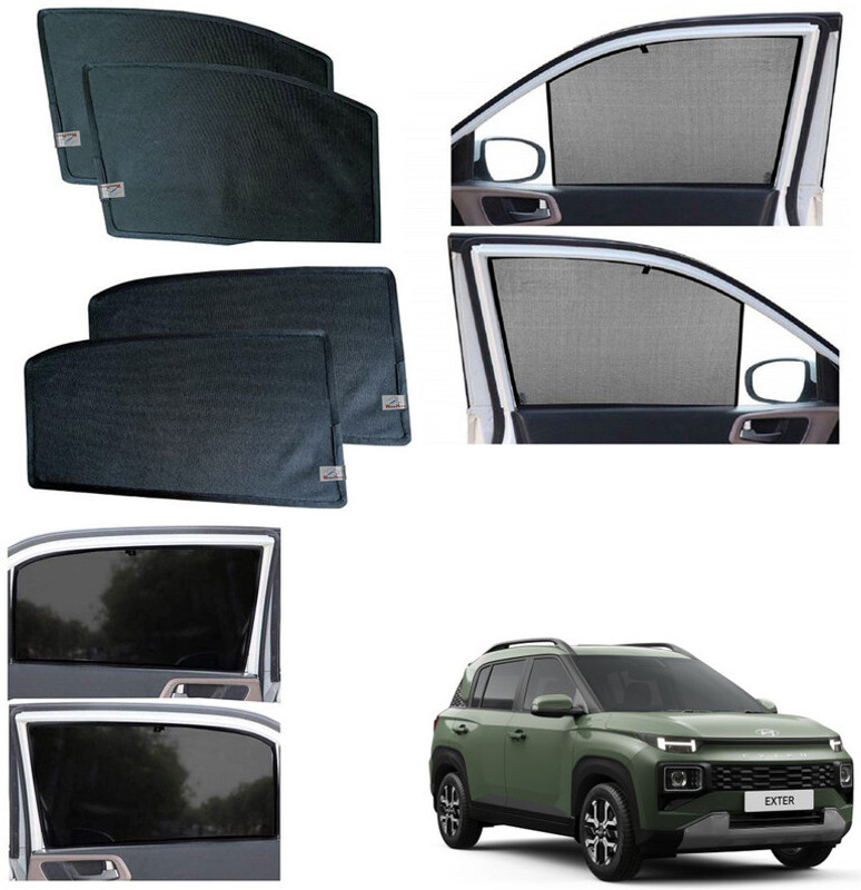 WolkomHome Side Window Sun Shade For Hyundai Universal For Car(Black)