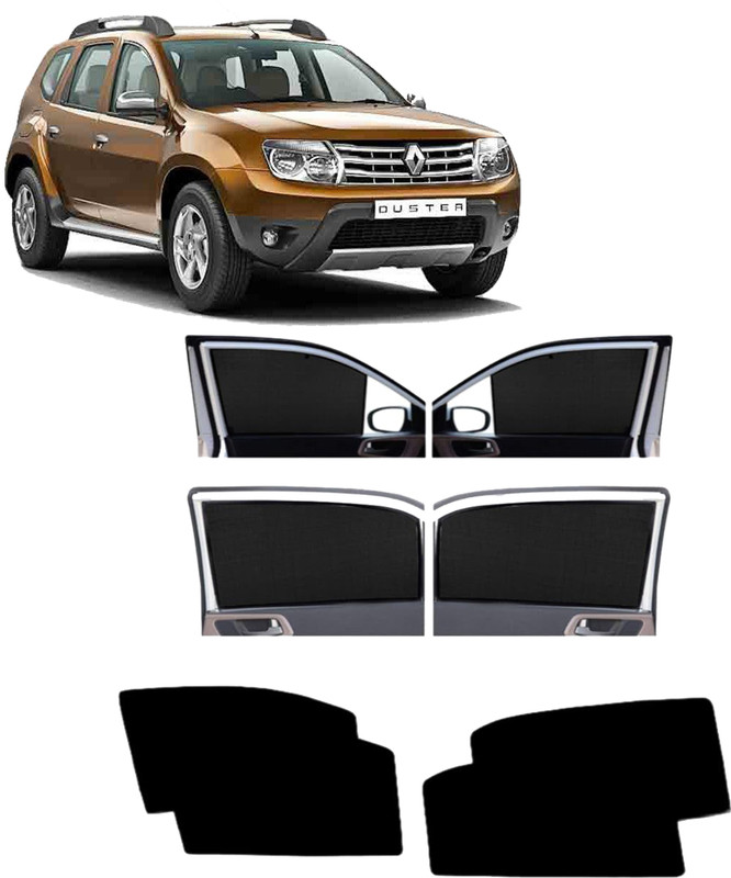 DreamRow Side Window Sun Shade For Renault Duster(Black)