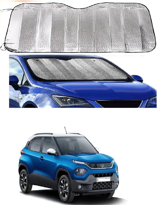 ROSHNEER ENTERPRISES Windshield Sun Shade For Tata Punch(Silver)
