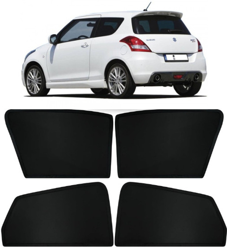 TOP VECHILE Rear Window, Side Window Sun Shade For Maruti Suzuki New Swift(Black)