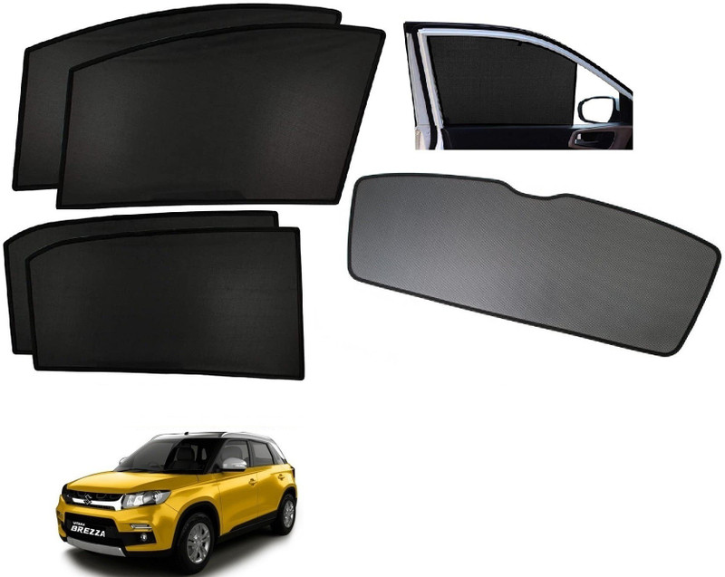 AuTO ADDiCT Side Window, Rear Window Sun Shade For Maruti Suzuki Vitara Brezza(Black)