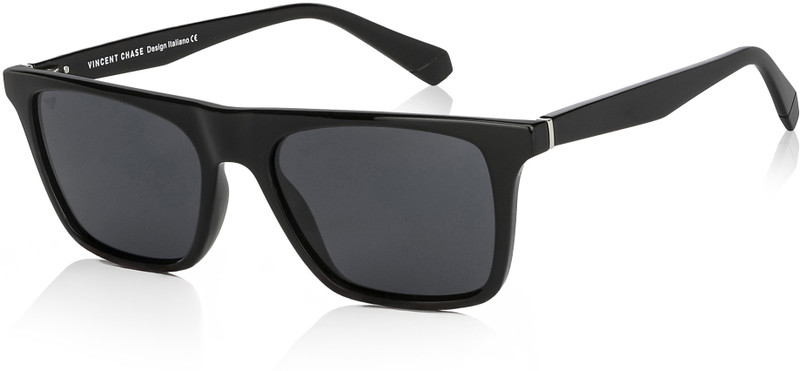 VINCENT CHASE by Lenskart Wayfarer Sunglasses(For Men & Women, Black)