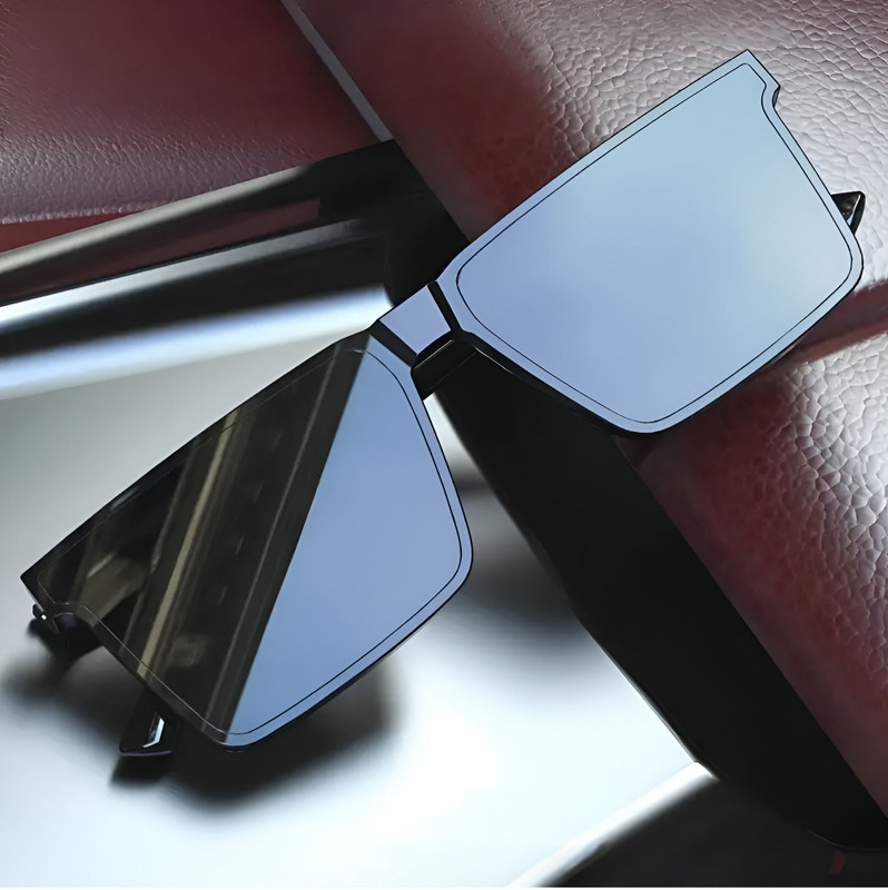 BLACK BURG Rectangular Sunglasses(For Men & Women, Black)