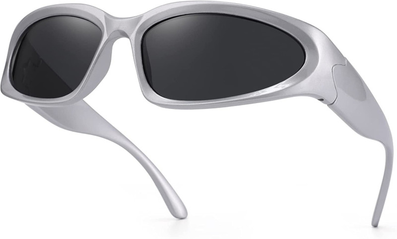 4Flaunt Wrap-around Sunglasses(For Men & Women, Grey) - 87% off at DetectaDeal