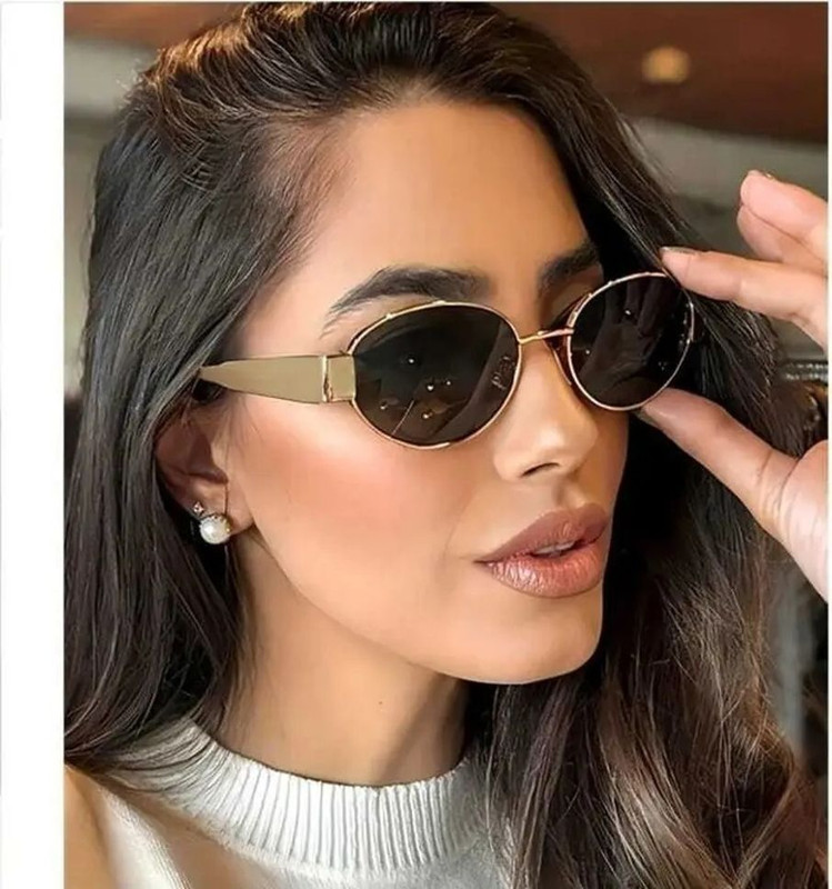 GANSTA Oval Sunglasses(For Women, Black)