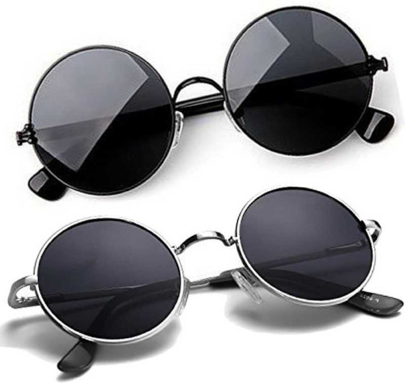 sunwear Round Sunglasses(For Women, Black) - 70% off at DetectaDeal