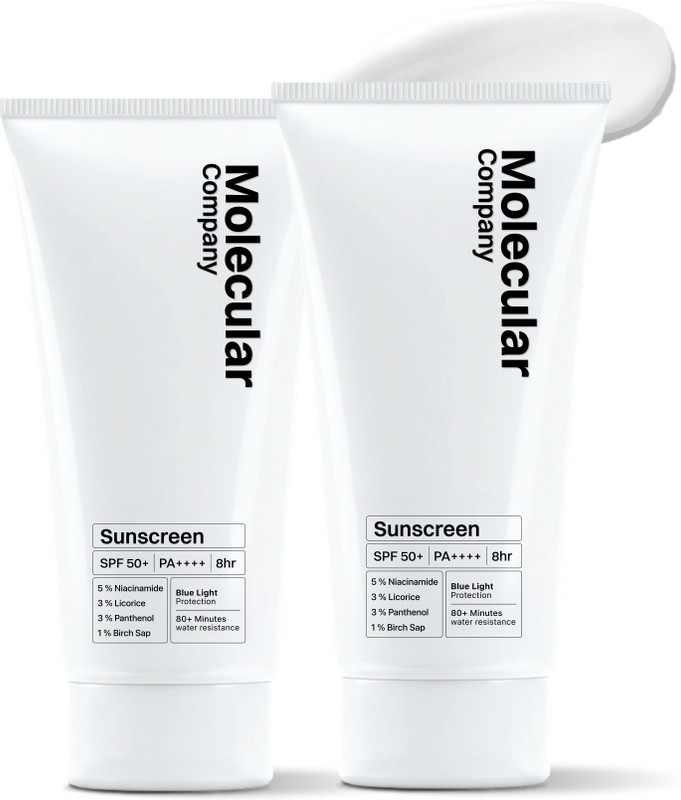 Molecular Company Sunscreen - SPF 50+ PA++++ Sunscreen SPF 50+ PA++++ with 5% Niacinamide Combo(100 g)
