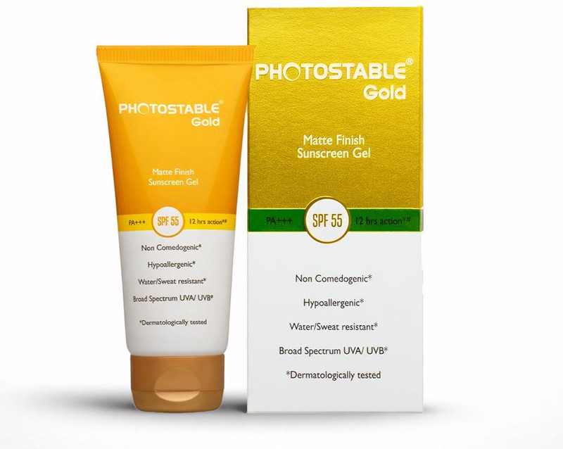 Photostable Sunscreen - SPF 55+ PA+++ SunPharma Gold Sunscreen, SPF 55+ & PA+++, 12-Hour UV Protection(50 g)