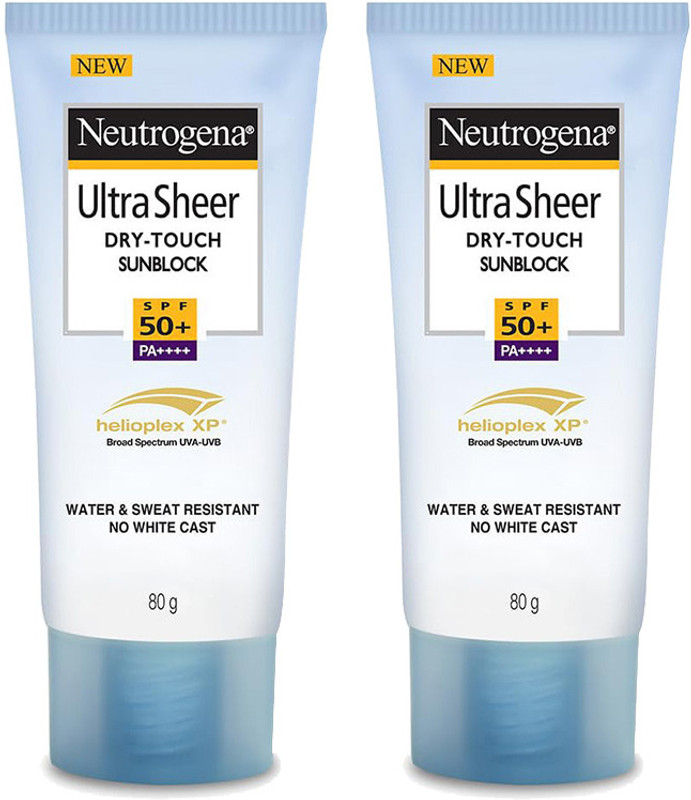 NEUTROGENA Sunscreen - SPF 50 PA++++ Ultra Sheer Dry-Touch Sunblock| Water and sweat resistant| No white cast(160 g)