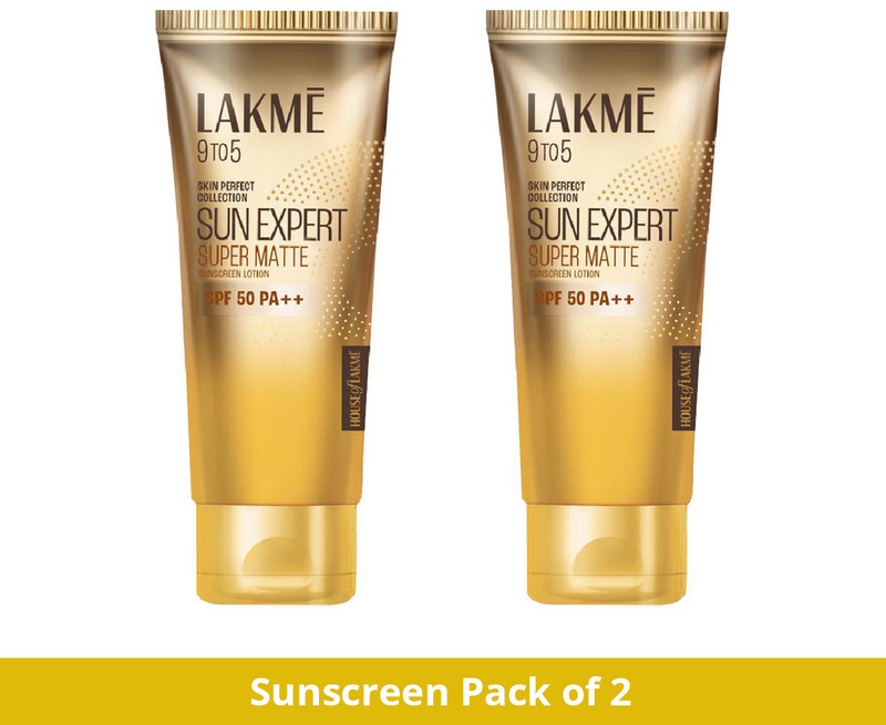 Lakmé Sunscreen - SPF 50 PA+++ Matte Sunscreen SPF 50 PA+++, Niacinamide|UVA/B Protection 100ml PO2(200 g)