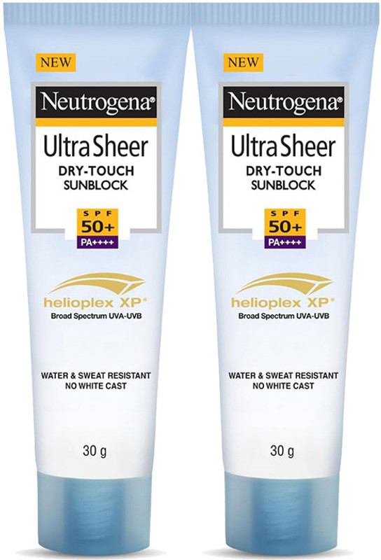 NEUTROGENA Sunscreen - SPF 50+ PA++++ Ultra Sheer Dry-Touch Sunblock| Water & Sweat resistant| No white cast(60 g)